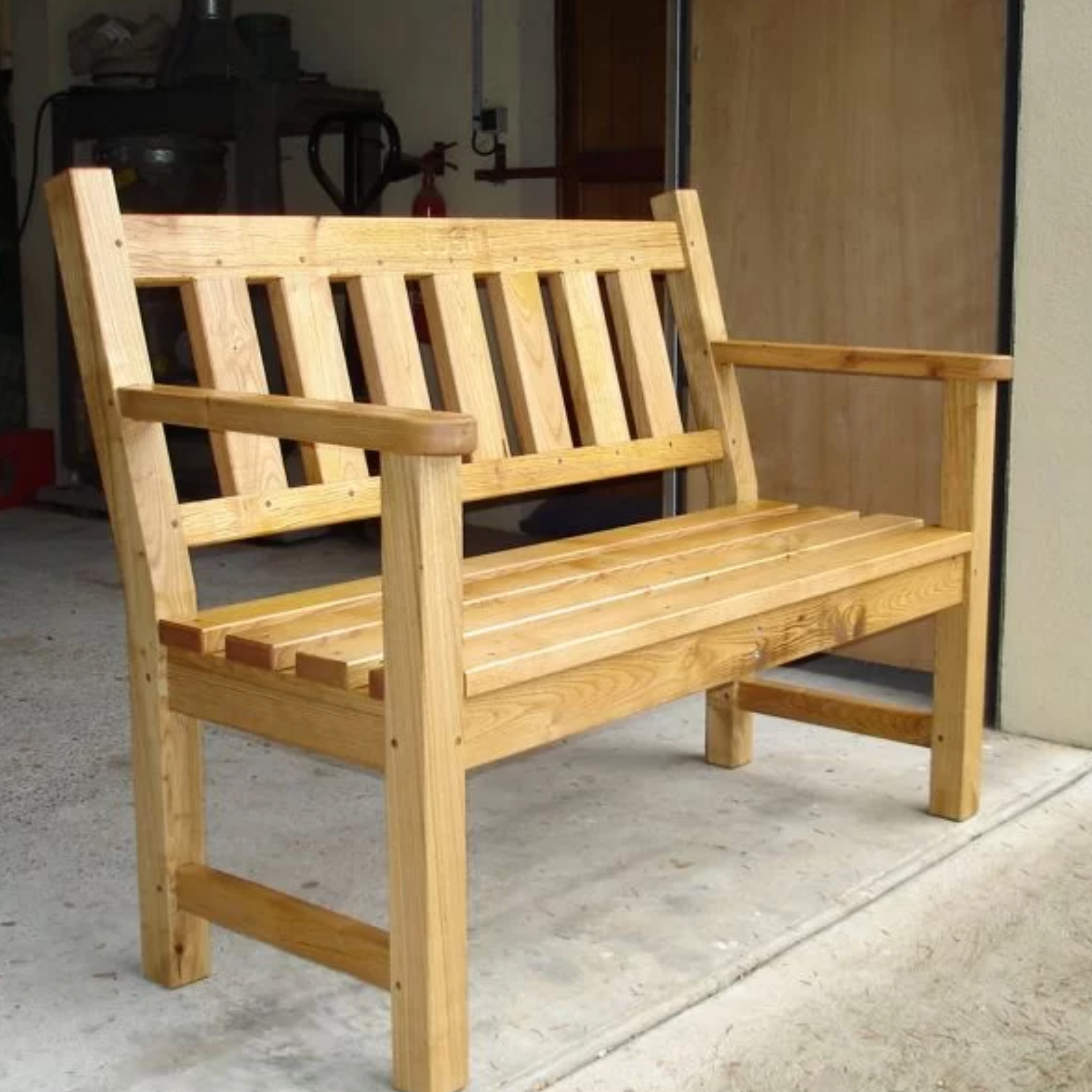 Banc en bois design réalisé à la main – Atelier Sylvain Peny